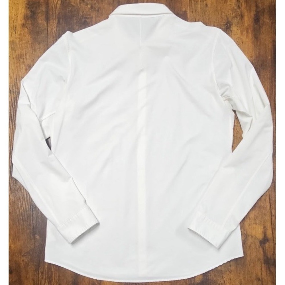 True Classic White Commuter Long Sleeve Button Up Shirt Men's Size Medium - Picture 5 of 5